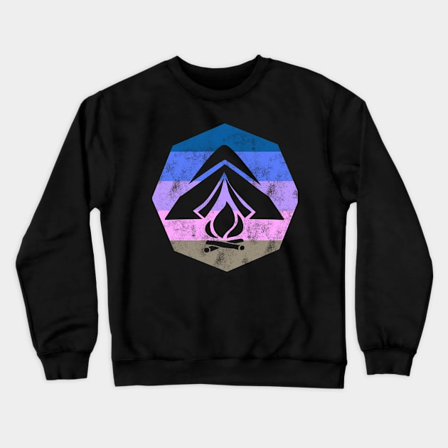 Retro Camping Crewneck Sweatshirt by Imutobi